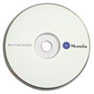 nadruk na CD - sitodruk - 3 kolory - biały podkład + 2 kolory Pantone